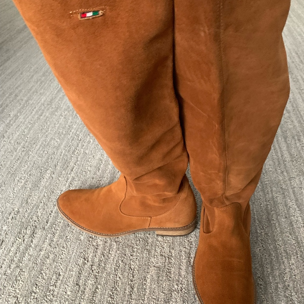 Italian leather long boots
